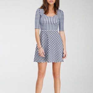 • gingham skater dress •